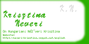 krisztina neveri business card